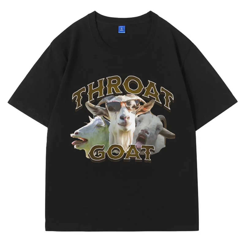 

Throat Goat T-Shirt Offensive Unisex Tee Inappropriate Funny Gag Gift T Shirt Mens Womens Vintage Oversized Short Sleeves Tops