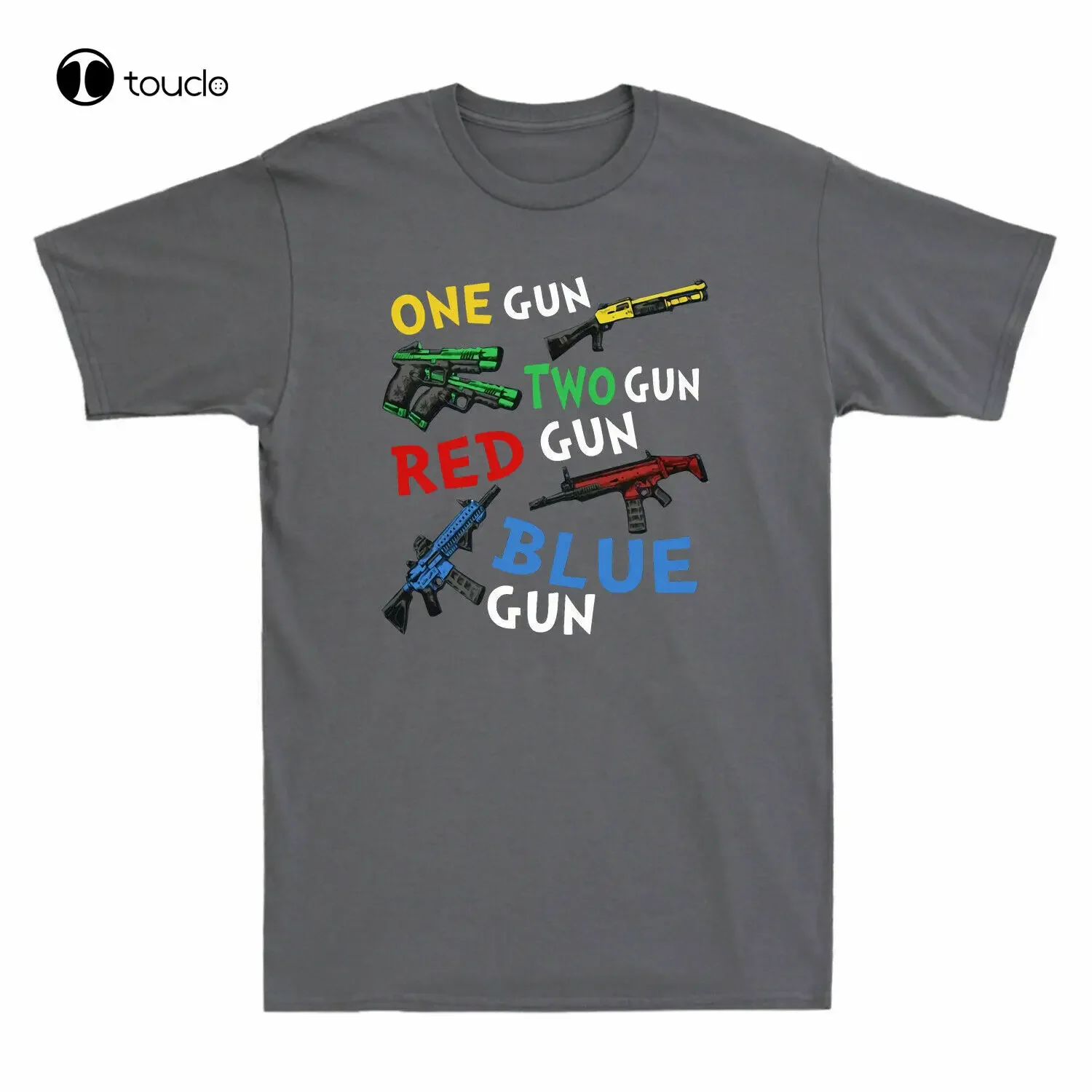 

One Gun Two Gun, красная, синяя, забавная мужская футболка, новинка, подарок для любовника, рубашка для именинницы