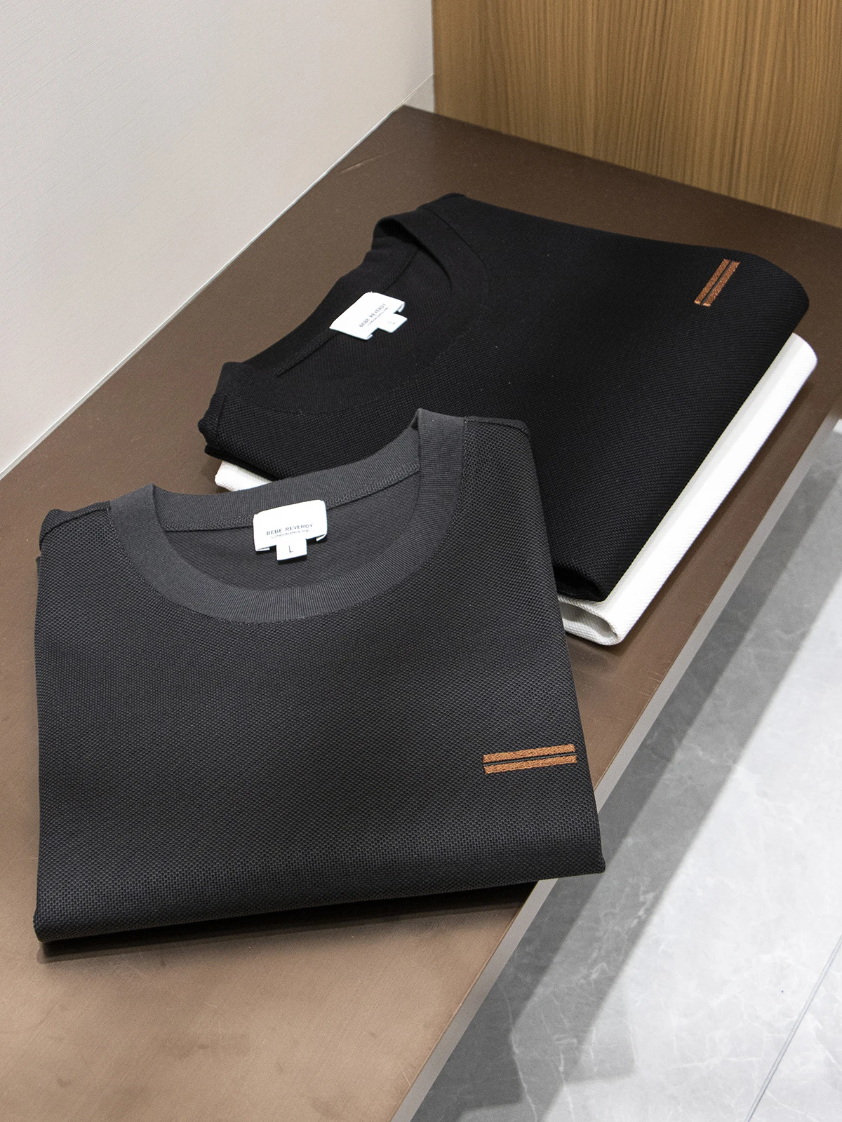 Luxury Configuration Hexagonal Lattice Cotton  T-Shirt Men's Short Sleeve Embroidered Comfortable Breathable Summer Top