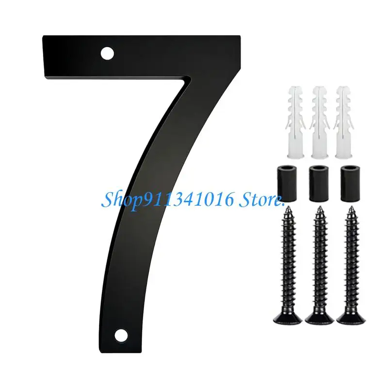  Modern Numbers Address Sign Door Label Number Plate Sign with Screw For Outside