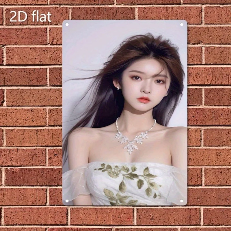 2D Flat, 2D Flat, [2D Flat]A Metal Sign, Featuring a Promotional Design for a Restaurant Or Bar, Made with Paint That Is Resista