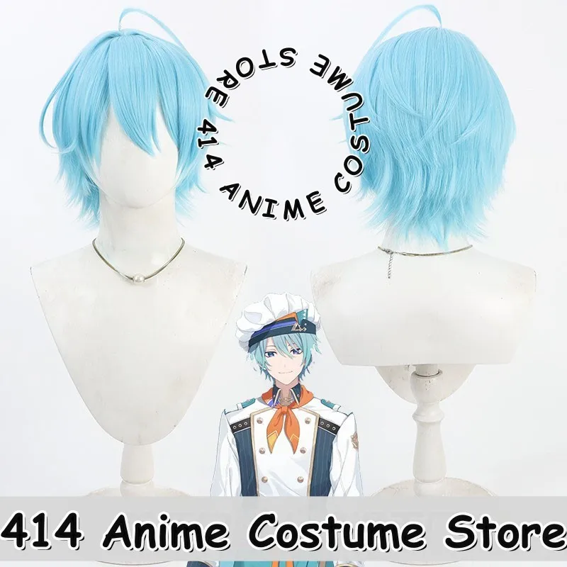 

Game & Anime Todoroki Kyutarō Cosplay Wig Nijisanji VTuber Blue Scalp New Outfit Heat-Resistant Fiber Synthetic Hair