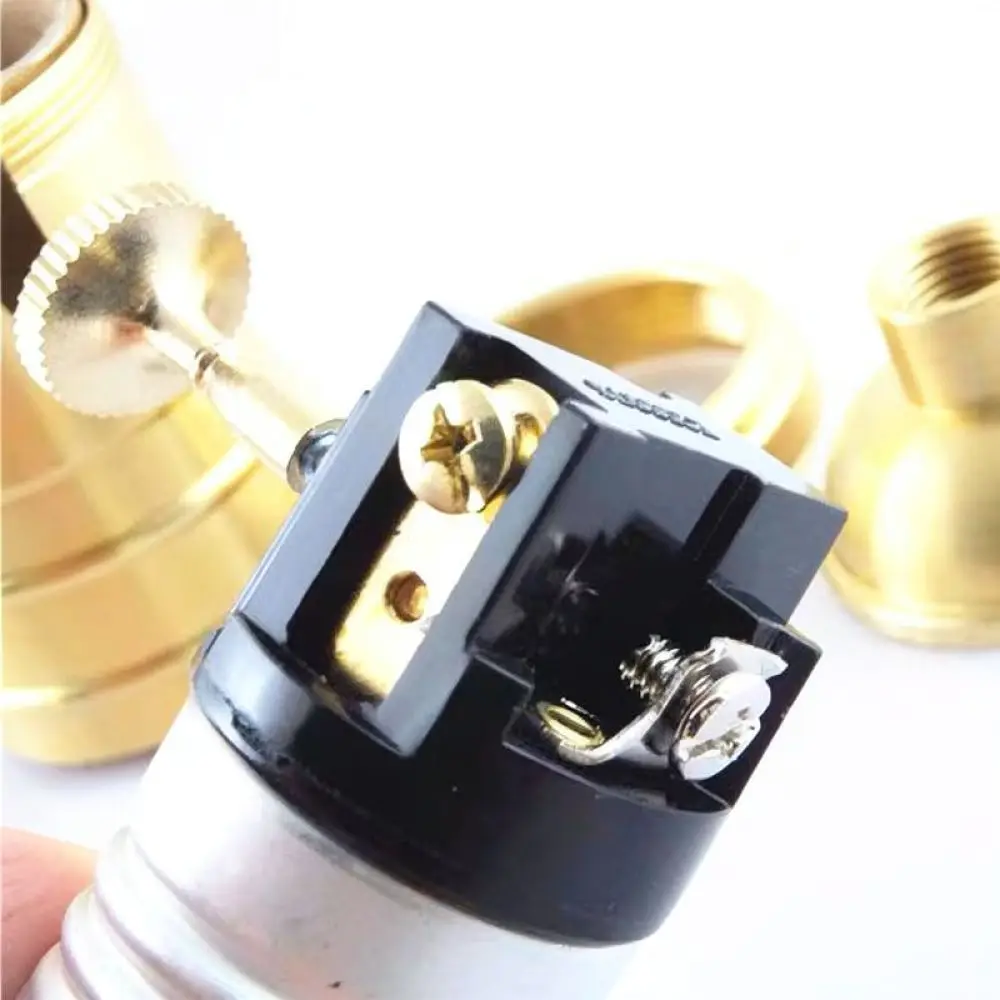 Antique Aluminum E26 E27 Light Socket With Rotary Switch Vintage Style Base For DIY Industrial Lighting Fixtures