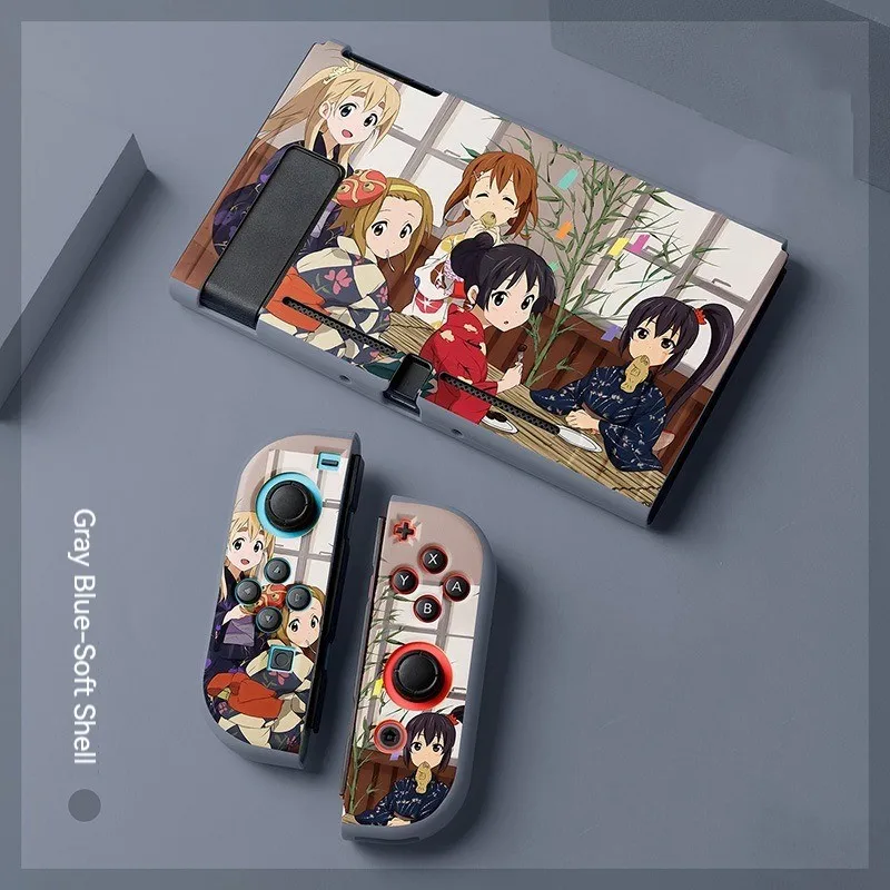 Funda protectora bidimensional para Nintendo Switch, accesorios OLED/NS, carcasa Joycon de Anime KON para juegos de consola Switch