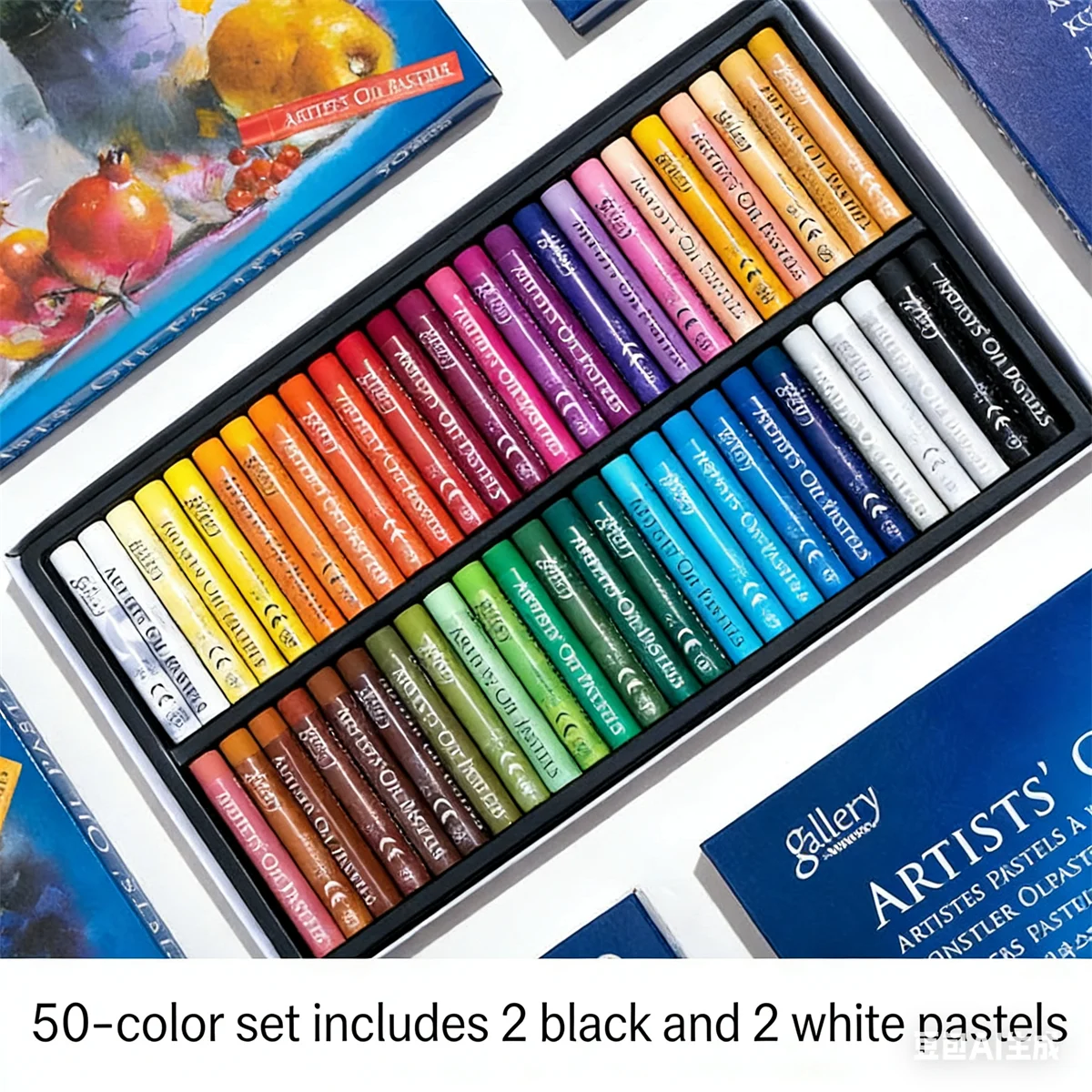12-50 색상 오일 파스텔 소프트 스틱 세트 어린이 전문 그림 그리기 낙서 예술 크레용 빨 아트 학생 용품