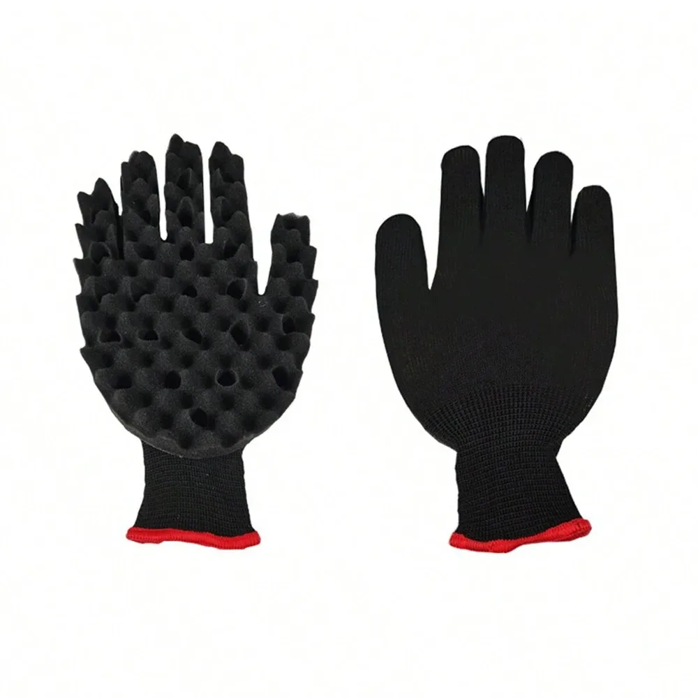 Magische Locken-Schwammhandschuhe, Haarbürstenschwamm für Friseure, Professionelle Haarstyling-Werkzeuge – Detail 4