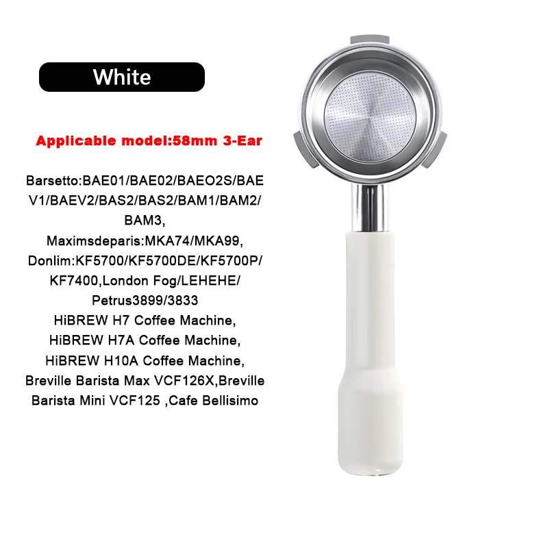 58mm 3-Loch Untergestellter Siebträger für Hibrew H7 H7a H10a Espresso, passend für Breville Barista Max/Mini/Signature Brühkorb, Barista-Werkzeuge