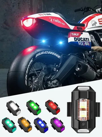 Motorcycle Light Drone Strobe Light 7 Color Mini USB LED Anti-Collision Bike Aircraft Night Flying Flashing Warning Signal Light