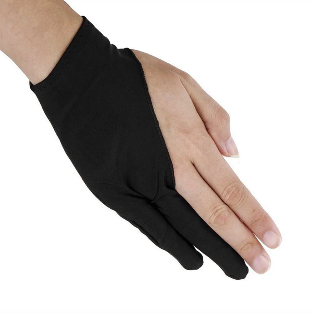 4Pcs Drawing Gloves Two Finger Design Artist Sketch Gloves Spandex Material Anti-Sweat Friction Reduction for Tablet Monitor