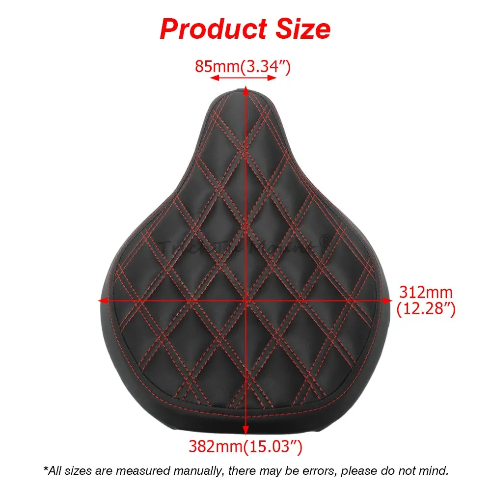 Motorcycle Front Seat Pad Cover Compatibility With Triumph Bonneville Bobber Black Models 2017-2025 Artificial Leather Seat Red