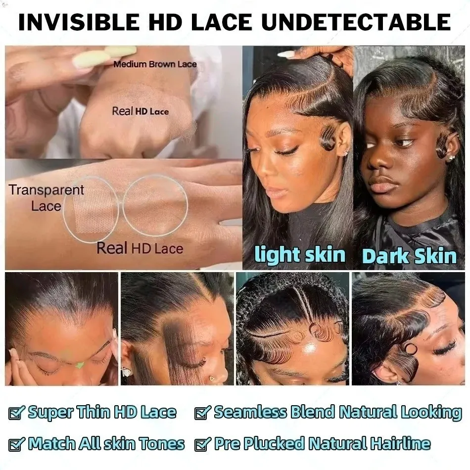 30 32 بوصة HD 200% 13x6 الجسم موجة المياه الدانتيل الجبهة خصلات الشعر المستعار الإنسان 13x4 الدانتيل الباروكة الأمامية 5x5 إغلاق بدون صمغ جاهزة لارتداء شعر مستعار