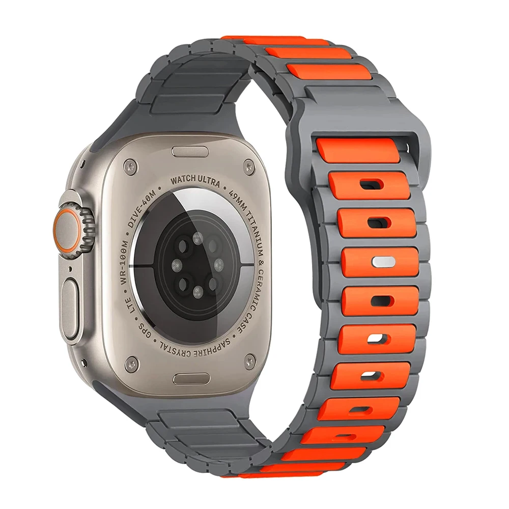 Cinturini sportivi con cinturino in silicone Cinturini per orologi impermeabili Bracciale in silicone resistente al sudore per Apple Watch 9/8/7/Ultra S10 38 40 41 S10 42mm
