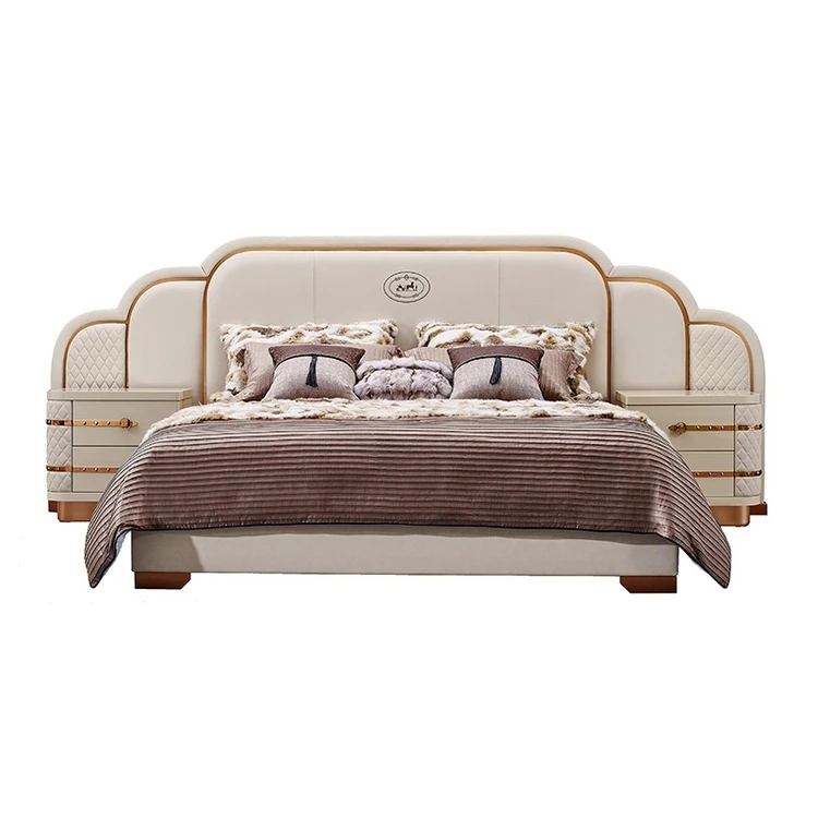 

Заводская горячая распродажа, современный дизайн, большая двуспальная кровать с высоким изголовьем, роскошная королевская кожаная кровать для хранения вещей для спальни