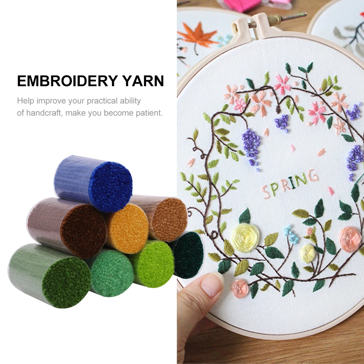 

18pcs Cotton Yarn for Cross-stitch Pillow Knitting Embroidery Thick Woolen Yarn Rugs Crafts Sewing Accessories Color Fastness