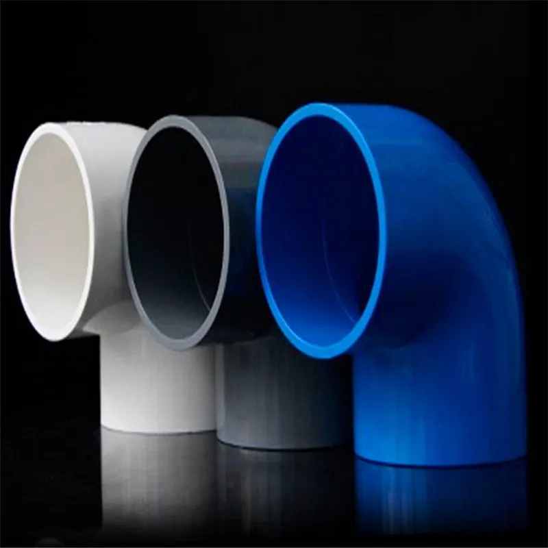 5 pcs 20/25/32/40mm Inner Dia 90 Angle Degree Elbow PVC Water Pipe Adapter White Gray Blue