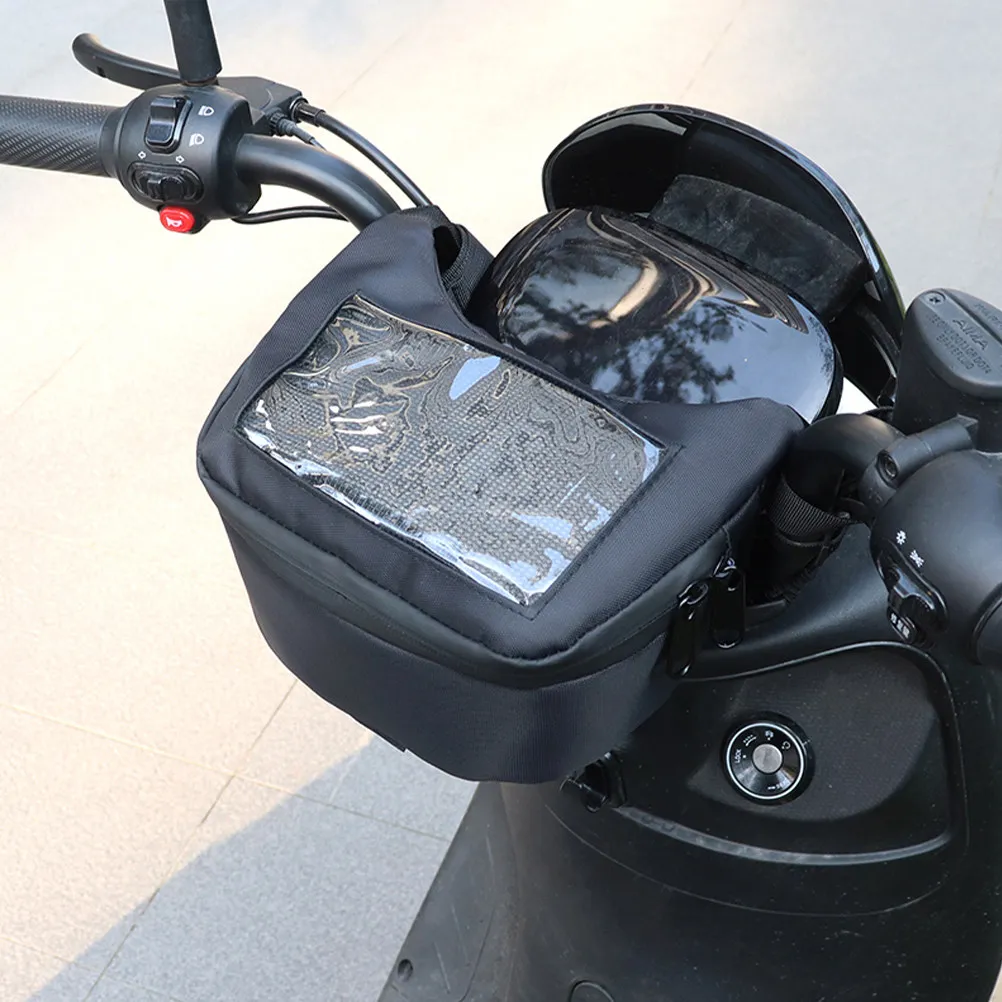 

Waterproof Bike Handlebar Bag for Bicycle Motorcycle Electric Scooter Front Mount Quick Install Spacious Cycling Pouch