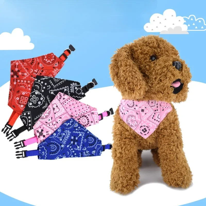 Bedrucktes Haustier-Dreiecksbandana, Verstellbarer Riemen, Hunde- und Katzen-Sabberlätzchen, Halstuch für Kätzchen und Welpen, Tägliche Bekleidung, Haustierzubehör – Detail 3