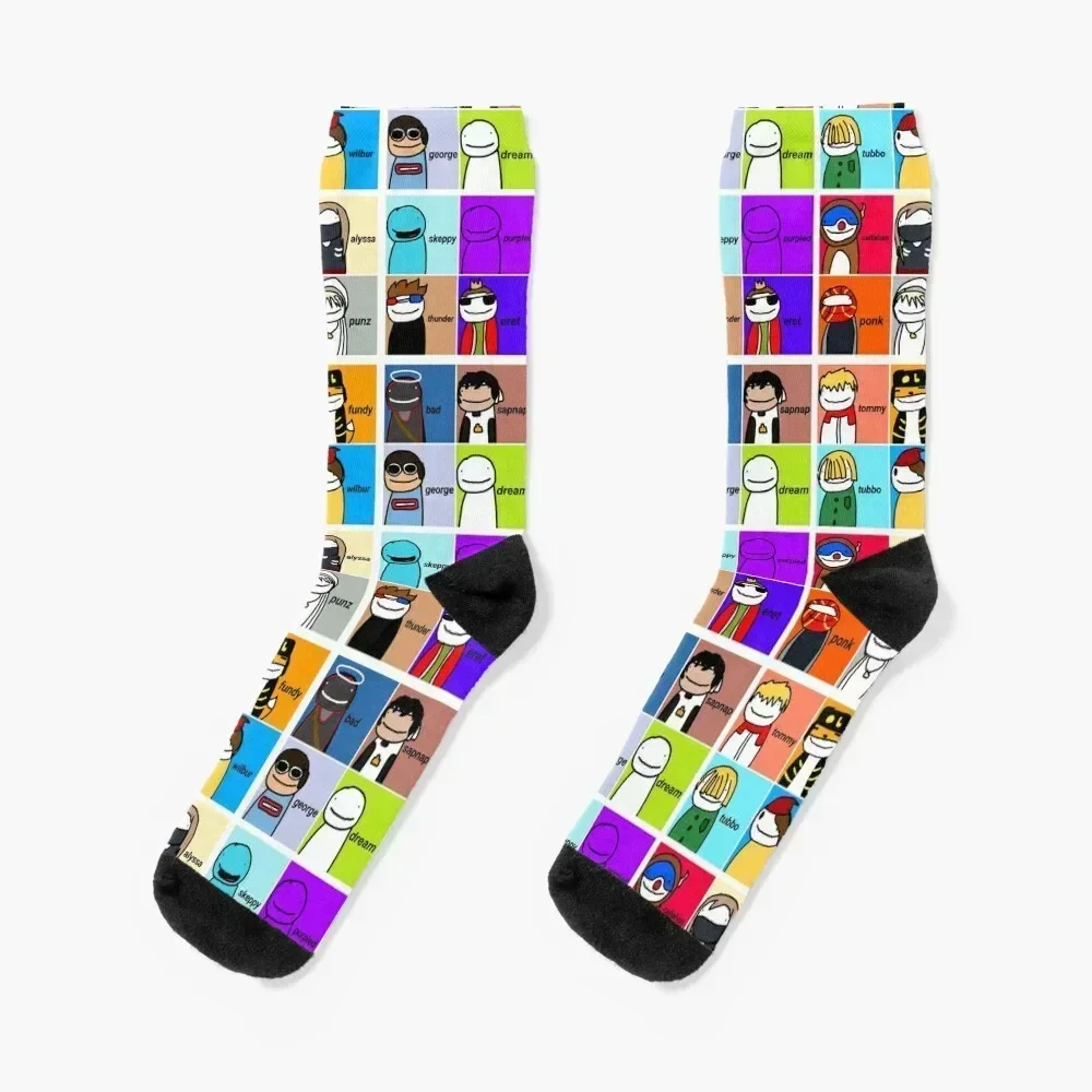 Dream Smp Socks ankle Hiking boots designer brand funny sock Women's Socks Men's