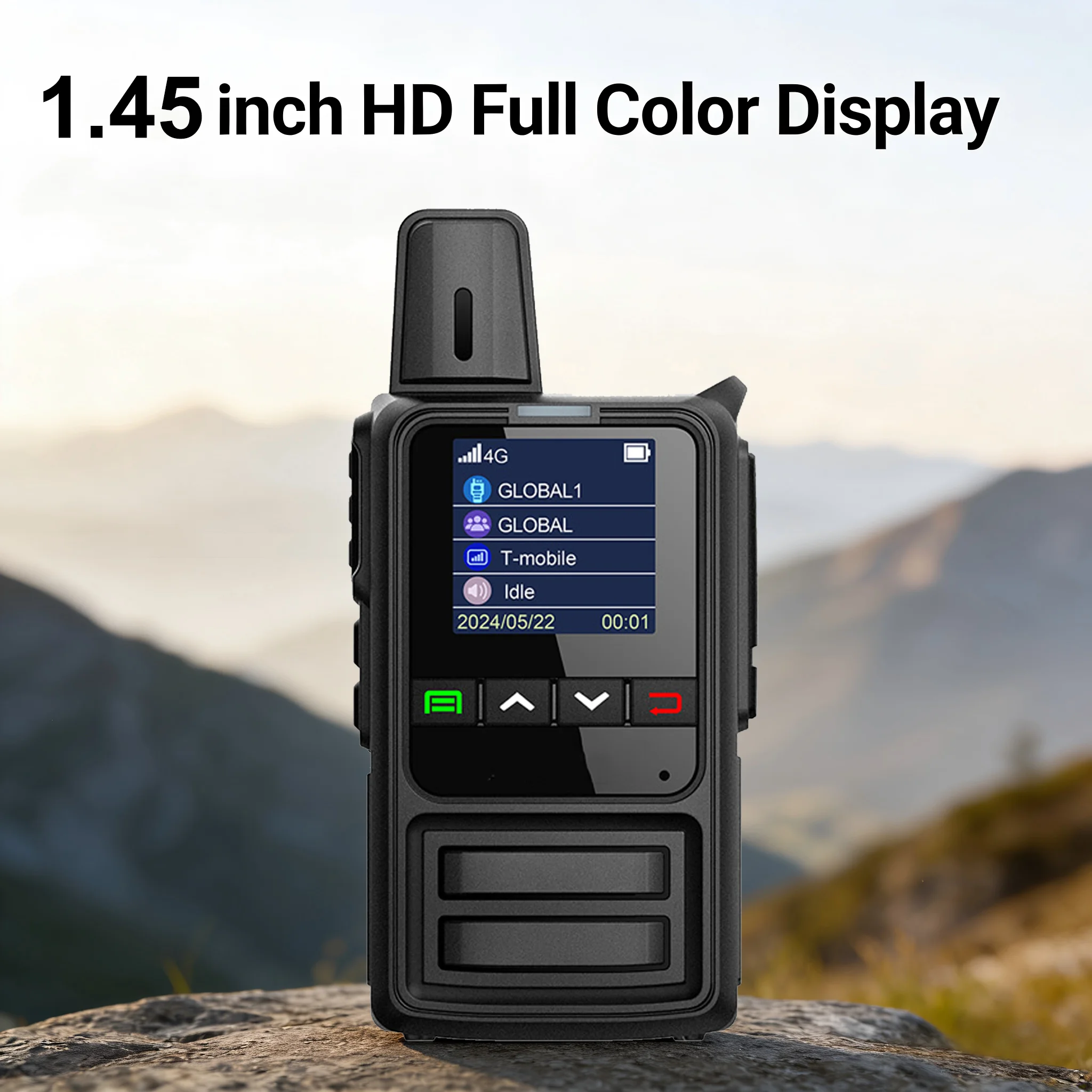 4G Walkie Talkie,Two-Way Radio with SIM Card,1800mAh Battery,1.49