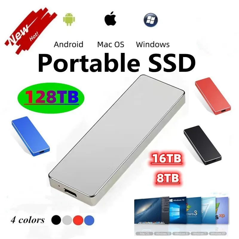 Cross-border Foreign Trade Expansion and Upgrade High-speed Mobile Solid-state Drive 64T 16T 8TB 2 Packs