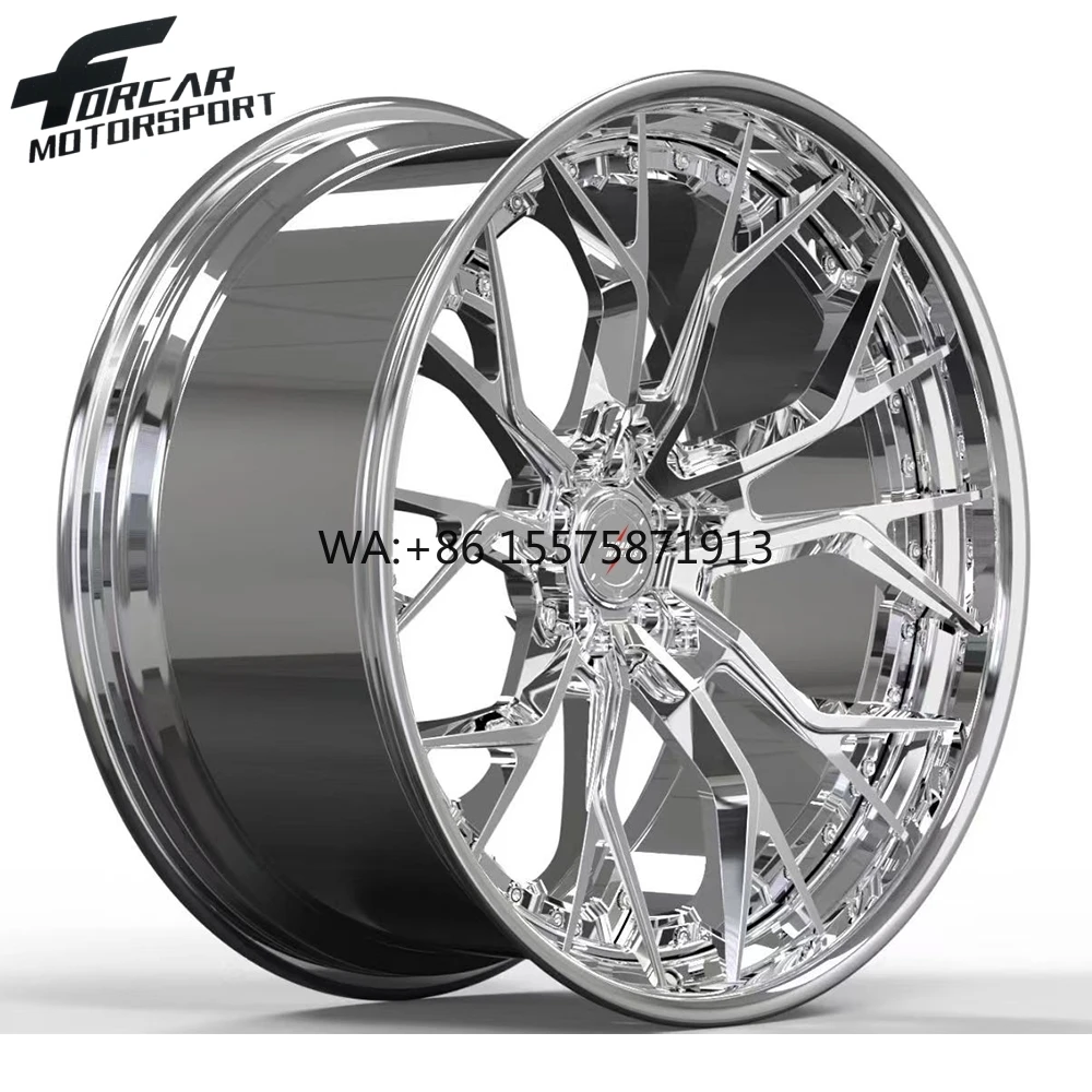 

Passenger Car High Performance Two-Piece Polished High-Tech 16-24 Inch Lightweight Forcar Motorsport Alloy Forged Wheels Rims