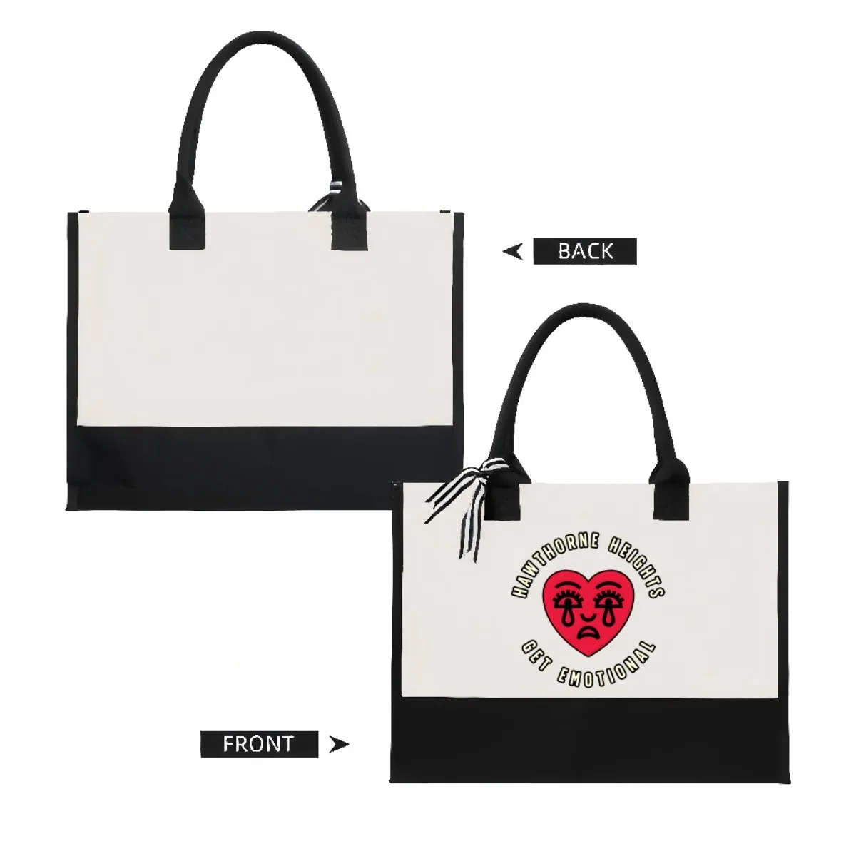 هاوثورن هايتس 2026 وصول جديد موضة عملية واسعة قابلة لإعادة الاستخدام حمل حقيبة نمط طباعة 2 لهجة الثقيلة الكتف الكبير B