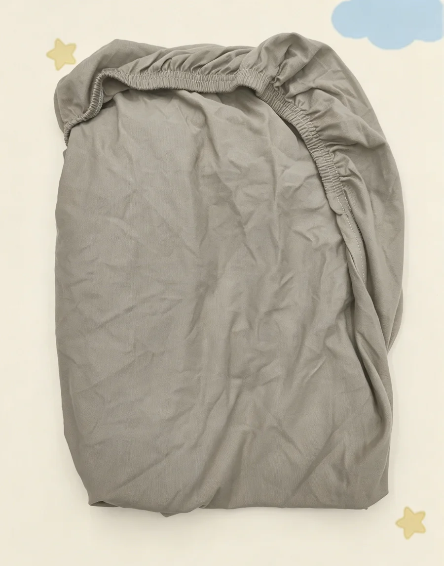 100%  cotton  Solid Color Baby Fitted Sheet