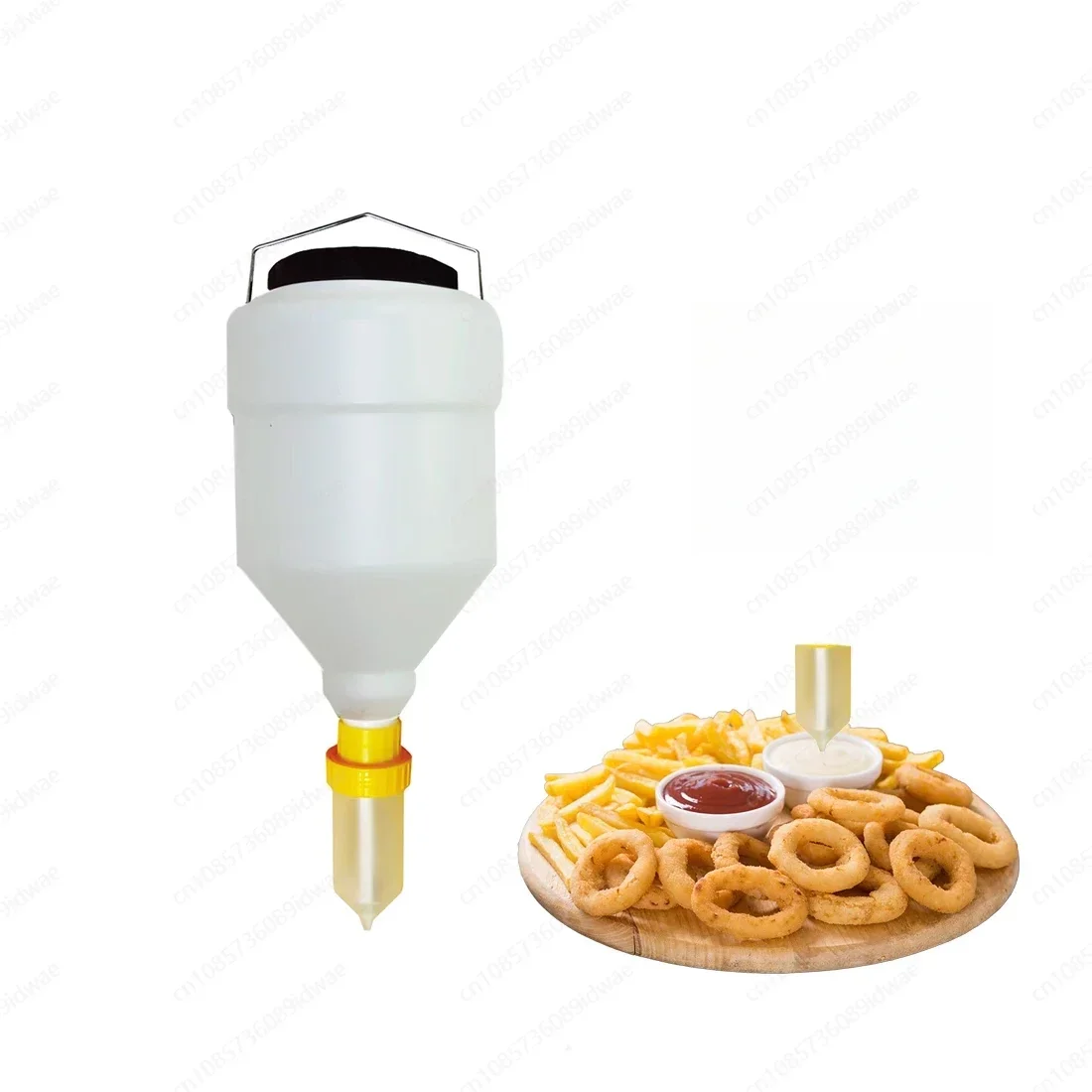 

Hot unique Hanging squeeze sauce bottle vertical barrel large capacity food grade tomato salad sauce squeeze bottle sauce pump