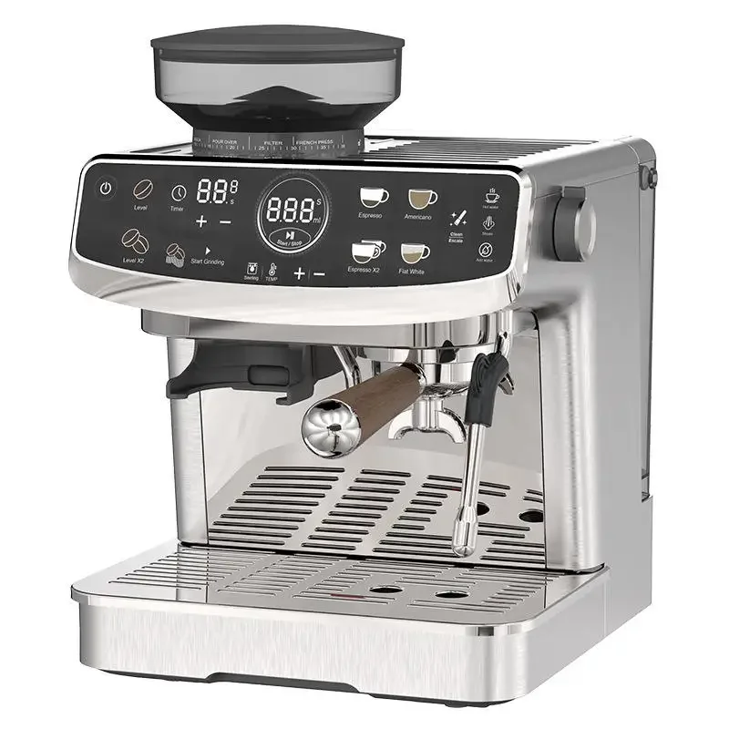 Full semi-automatic home milk foam grinding integrated pump press touch screen coffee machine espresso machine