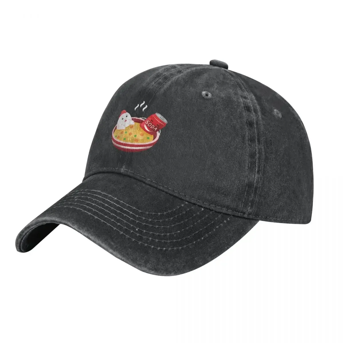 

love Chicken noodle soup with a soda on the side illustration Cowboy Hat Golf Cap Hip Hop Cosplay New In The Hat For Man Women's