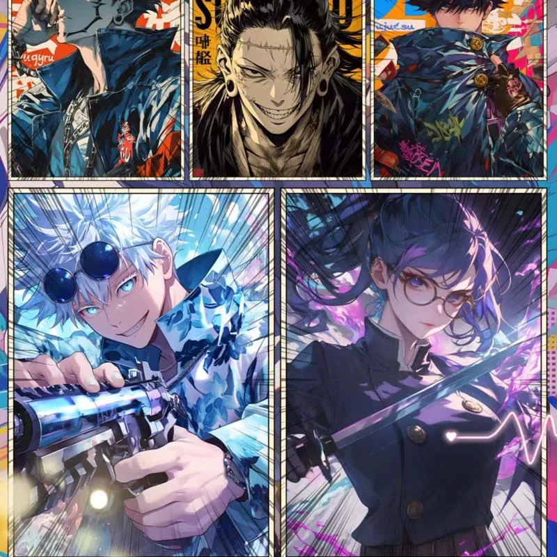 Commerci all'ingrosso Jujutsu Kaisen Collection Card Crystal Company B5 Art Board Cute Battle Trading Anime Cards