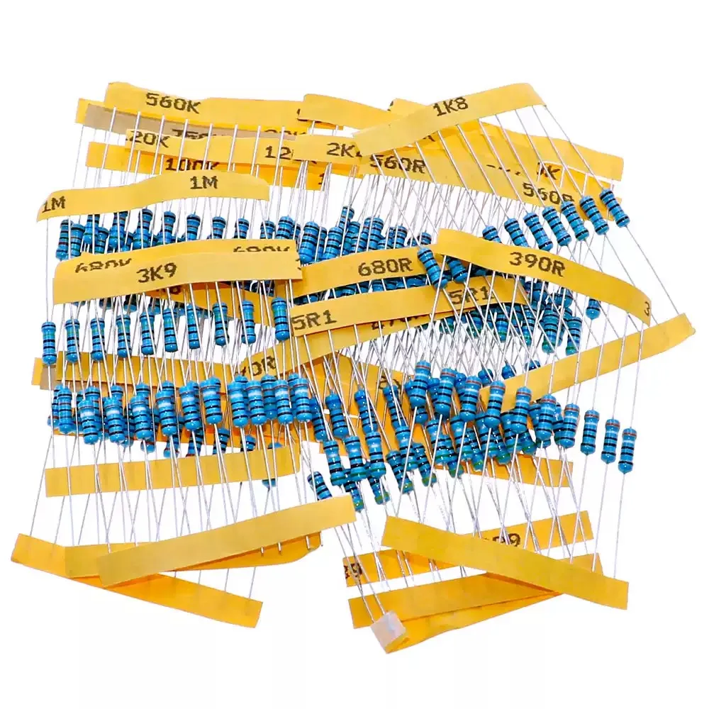 740pcs 37 Kinds 10Ω~1MΩ Value 5% 1/4W Carbon Film Resistor Assorted Kit 20pcs Each Value with samples pack