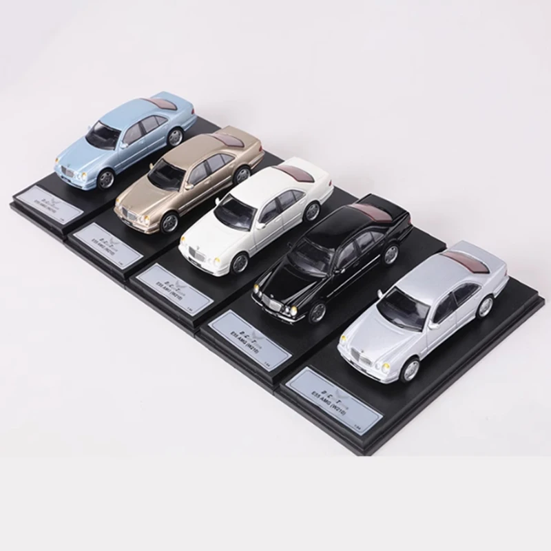 Shadow 1:64 Scale E55 W210 Sedan Diecast Alloy Car Model Collection Souvenir Display Ornaments Vehicle Gift
