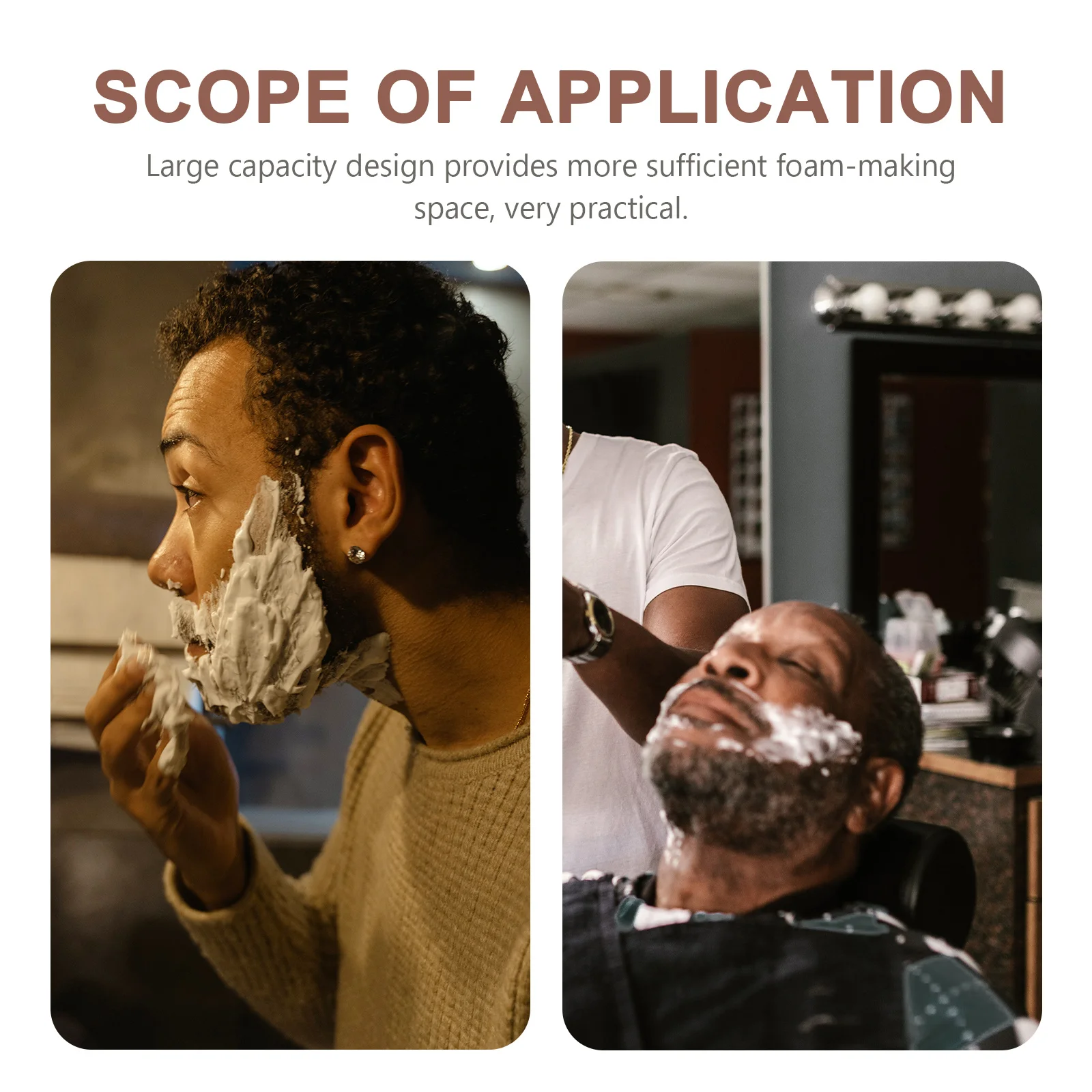 Shaving For Men Large Capacity Plastic Shave Cup Soap Bubble Bowl Handheld Shaving Container Making Bowl For