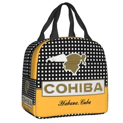 Cohiba Habana Cuba Cigar Insulated Lunch Bags for Outdoor Picnic Waterproof Cooler Thermal Lunch Box Women Children