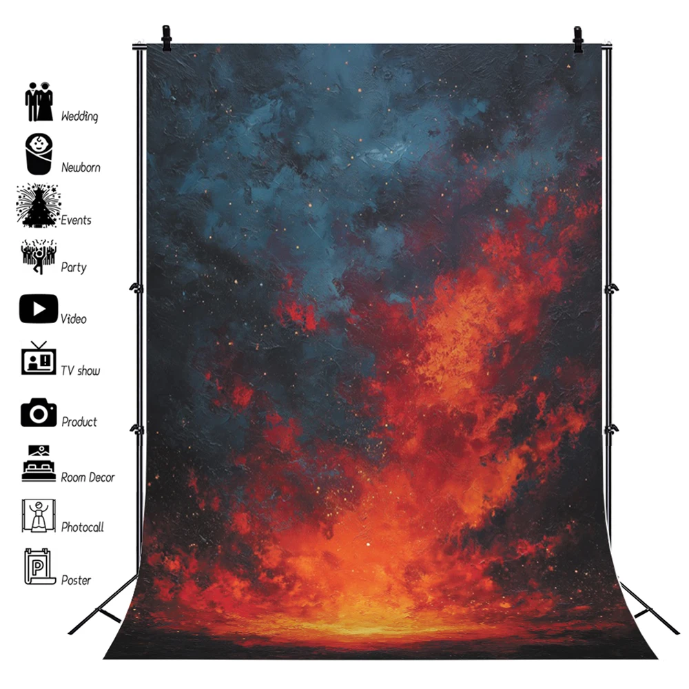 الرجعية الأحمر التدرج التصوير خلفية أورورا توهج المناظر الطبيعية الفتيات الفن صورة حفل زفاف عيد ميلاد خلفية الصورة