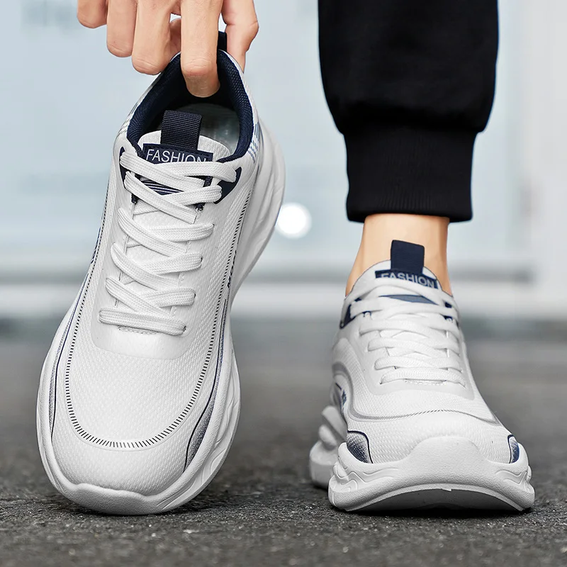 Men's Lightweight Casual Sneakers Summer New Soft-sole Comfort Outdoor Racing Shoes Fashion Student Breathable Speed Sports Shoe