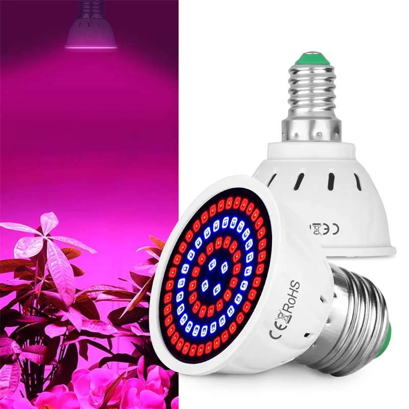 

LED Plant Grow Light E27 Bulb Full Spectrum Growing Lamp for Indoor Plants Succulents Vegetables Greenhouse Hydroponic Growing