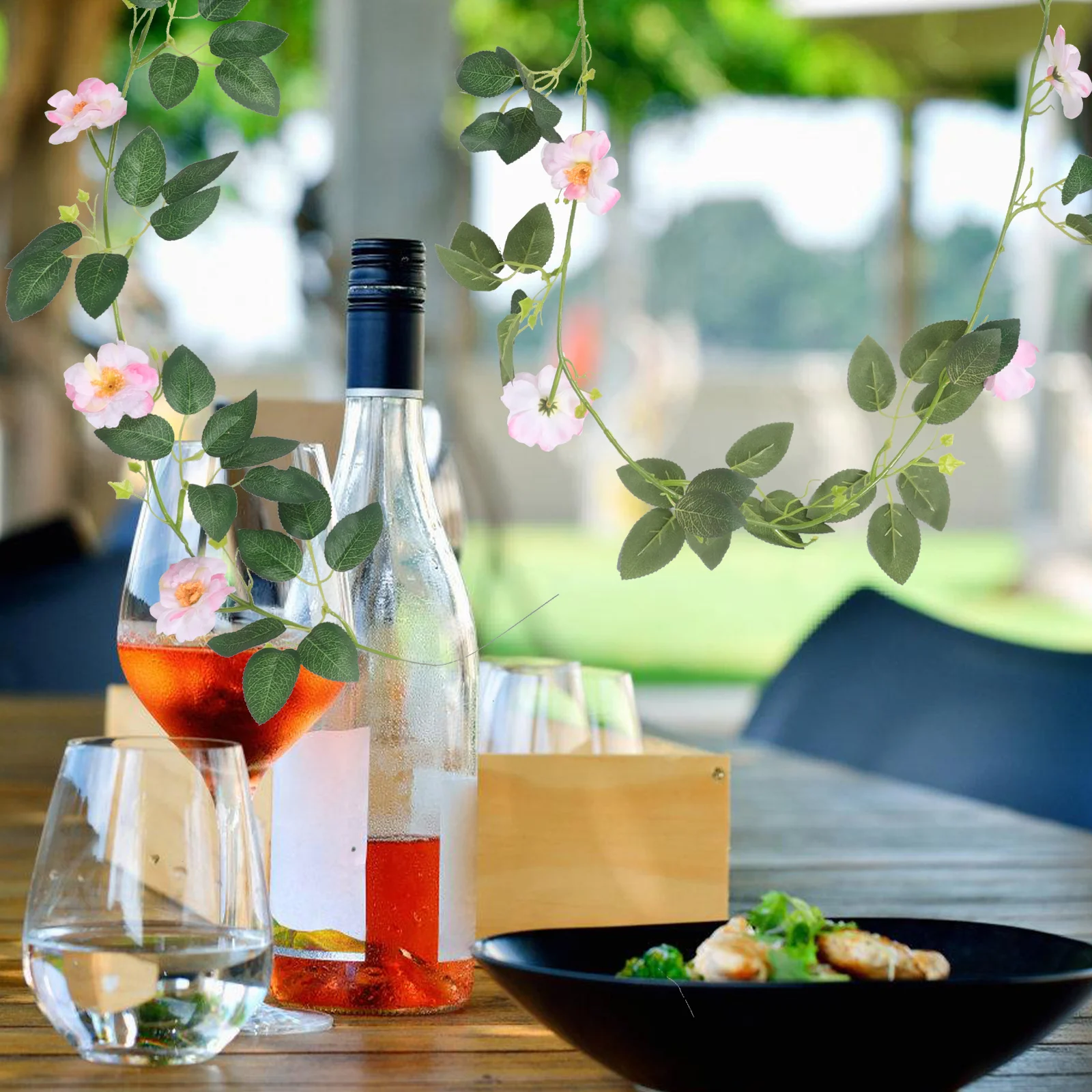 

Artificial Cherry Blossom Fake Flower Garland Realistic Flower Vines for Home Wedding Office Holiday Decorations Hanging Faux