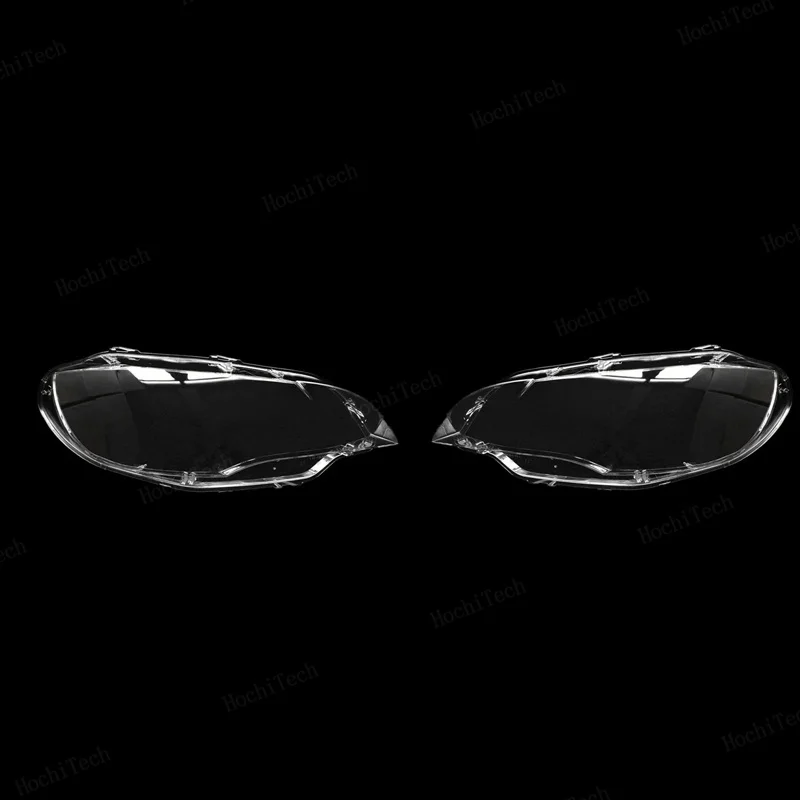 Auto Front Headlight Cover Transparent Glass Headlamps Lampshade Lamp Shell Masks For BMW X6 X6M E71 E72 2008-14 X5M E70 10-13