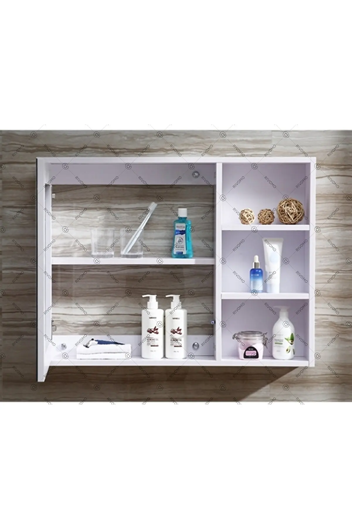 Special Design Decoration Bathroom Cabinet With Shelf Mirrored Top Module Wall Ornament