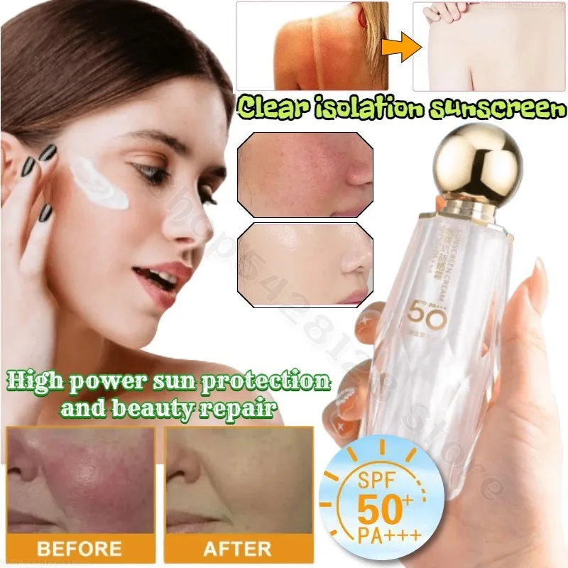 Clear Isolation High-power Sunscreen UV Protection Cream Long-lasting Sun Protection Whitening and Moisturizing 30g