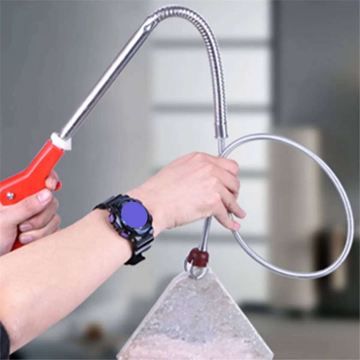 【50% OFF】Toilet Snake Clog Remover 1.3 Meter Drain Clog Remover for Household Drain Cleaning and Sewer Maintenance