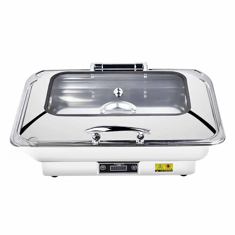

Stainless Steel Digital Electric Buffet Food Warmer Container Keeping Soup Food Warm Storage Stove machine With Visible Lid