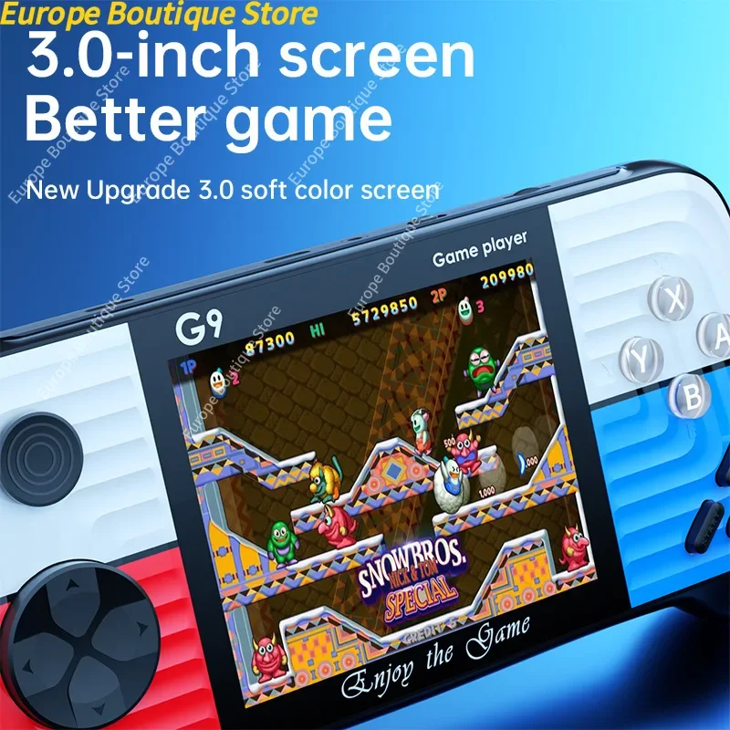 G9 Mini Handheld Game Player 3.0 Inch Screen Portable Game Console With 666 Free Games For 8 Bit Retro Game Support Two Players