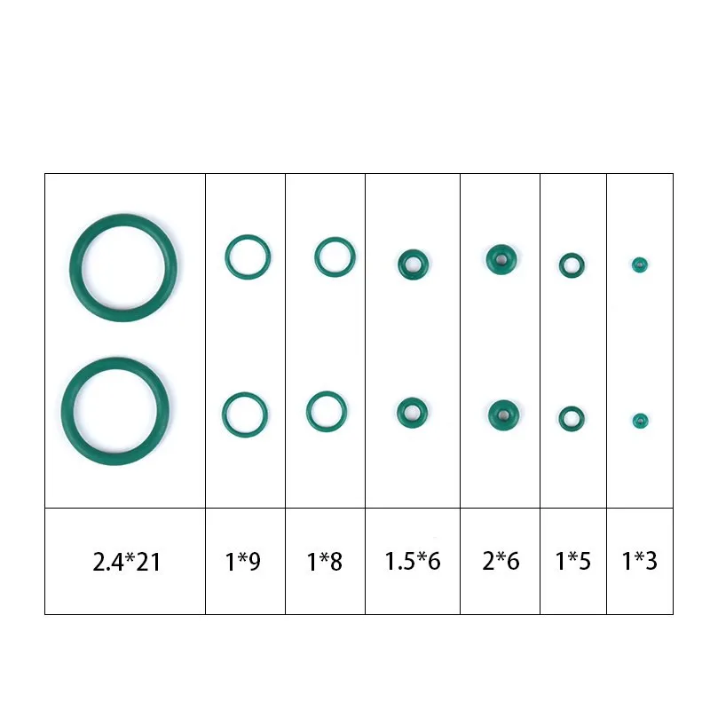 Tactical Airsoft Magazine Fluorine Rubber O Ring Set Green Flat Silicone Ring Seal Gasket Gas Valve Key For GBB Gloc 17 19 P1