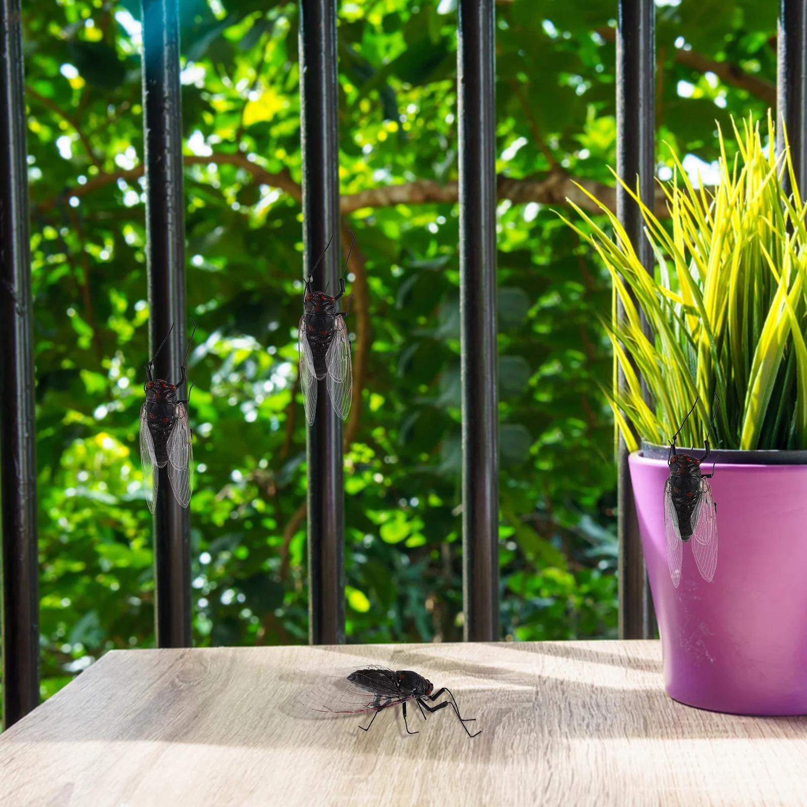 4 قطعة الزيز البلاستيك الصغير لحديقة ديكور المشهد الصغير اكسسوارات في الهواء الطلق ساحة فناء شرفة تررم حلية