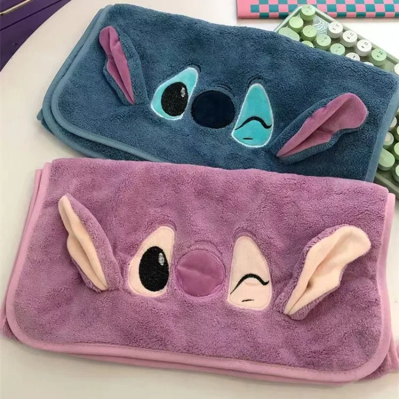 

2024 Stitch Towel Disney Cute Stitch Pattern Rectangular Couple Cartoon Coral Velvet Soft Face Towel Student Face Towels