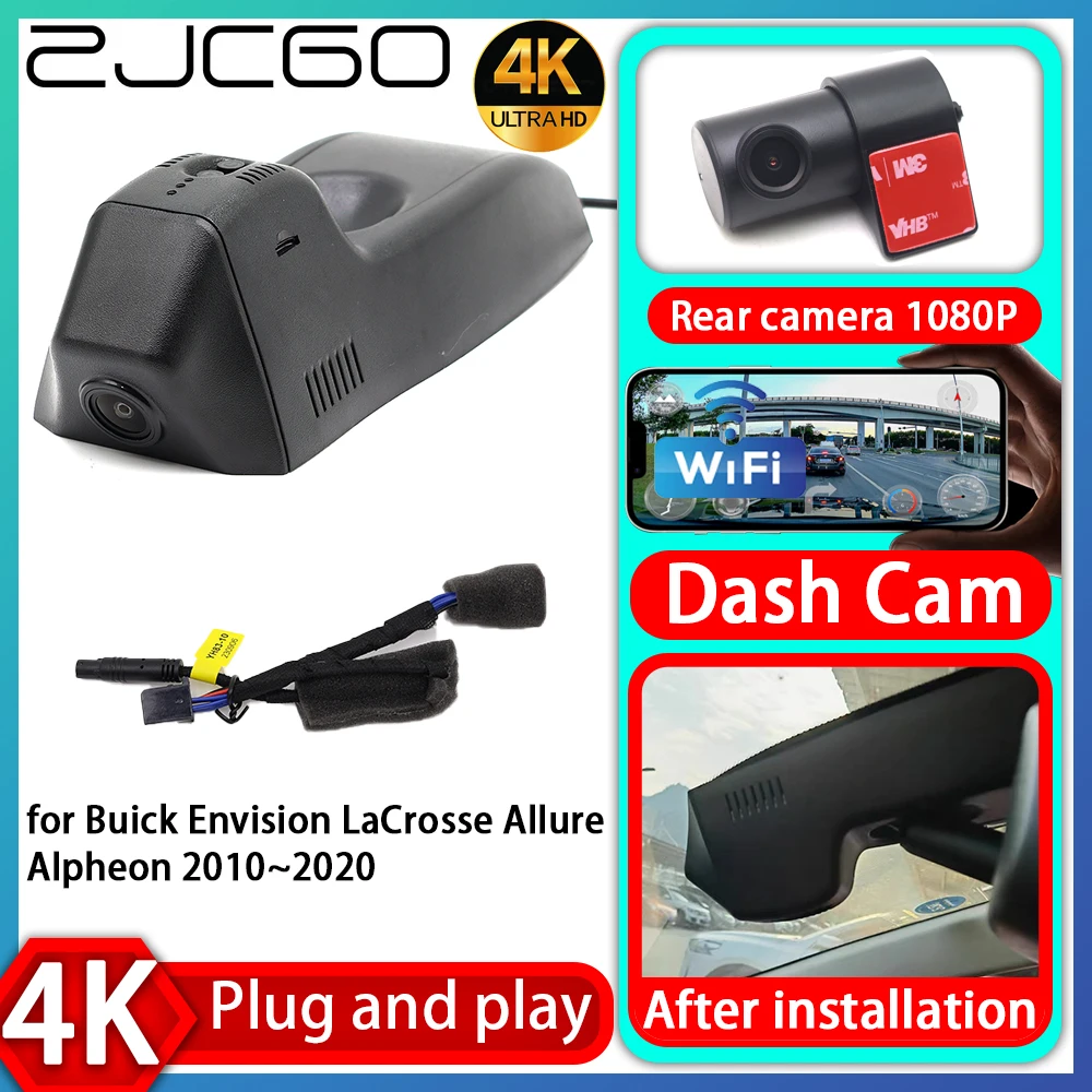 

ZJCGO UHD 4K 2160P Plug and Play DVR Dash Cam Video Recorder for Buick Envision LaCrosse Allure Alpheon 2010~2020