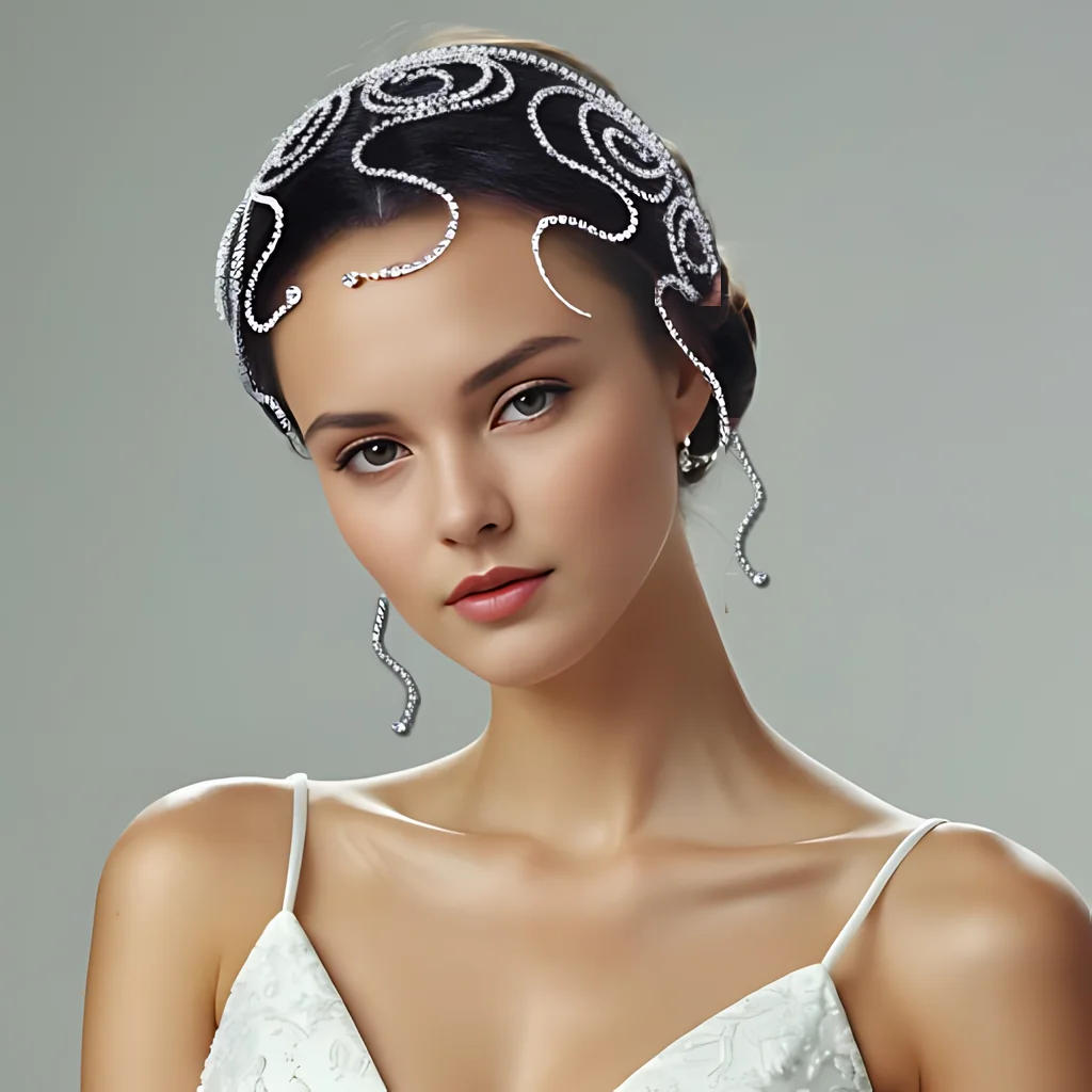 Sparking Rhinestone Chain Headband Bridal Wedding Hair Accessories Handmade Irregular Crystal Hair Hoops Bridesmaid Gifts HP620